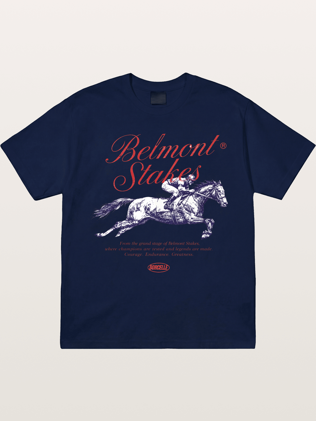 Belmont Stakes Vintage Script Print Gildan T-shirt