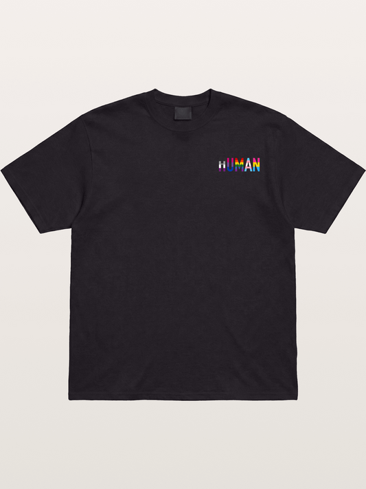 Human Pride Typography Art Cotton T-shirt