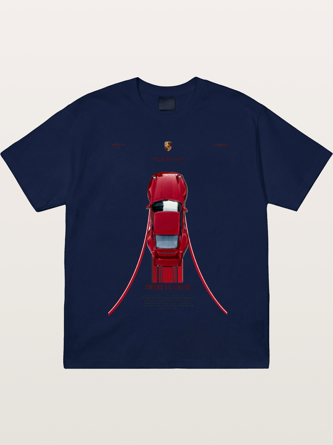 Porsche 911 GT3 RS Top View Gildan T-shirt