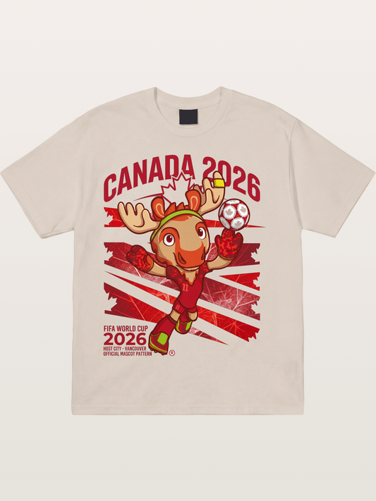 Canada 2026 Moose Mascot Cotton T-shirt