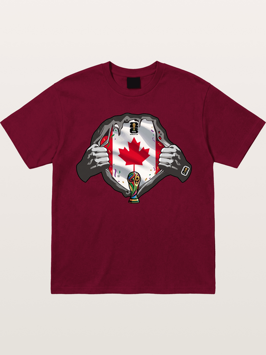 Canada Flag World Cup Poster Gildan T-shirt
