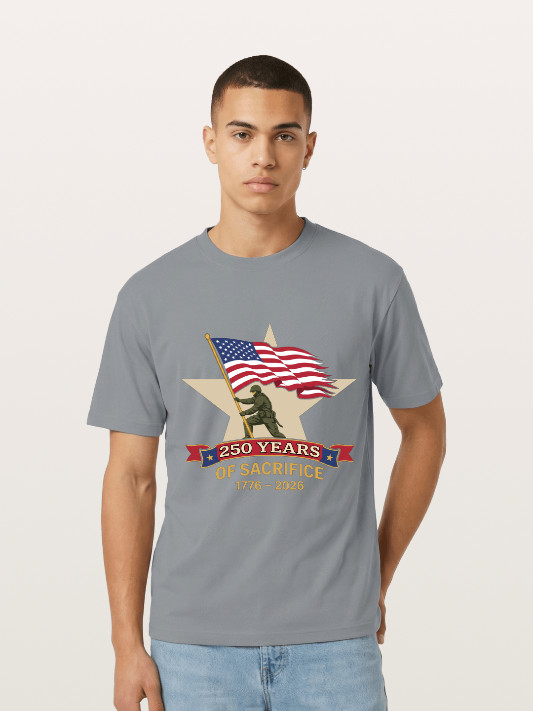250 Years of Sacrifice Soldier Flag Gildan T-shirt