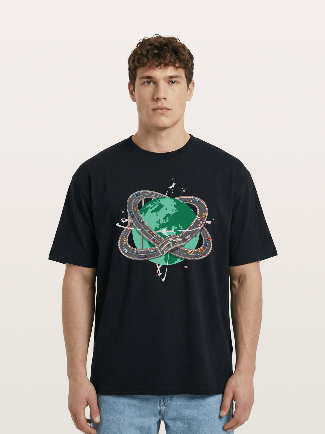 Earth Ring Road Racing Cotton T-shirt