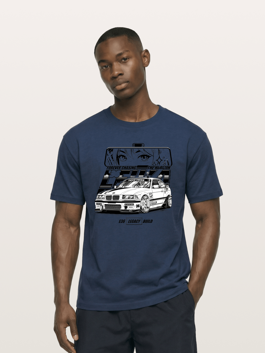 Vintage Race Car Cotton T-shirt