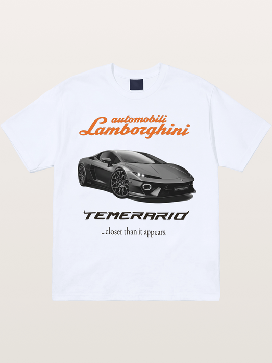 Lamborghini Temerario Grey Sports Car Gildan T-shirt