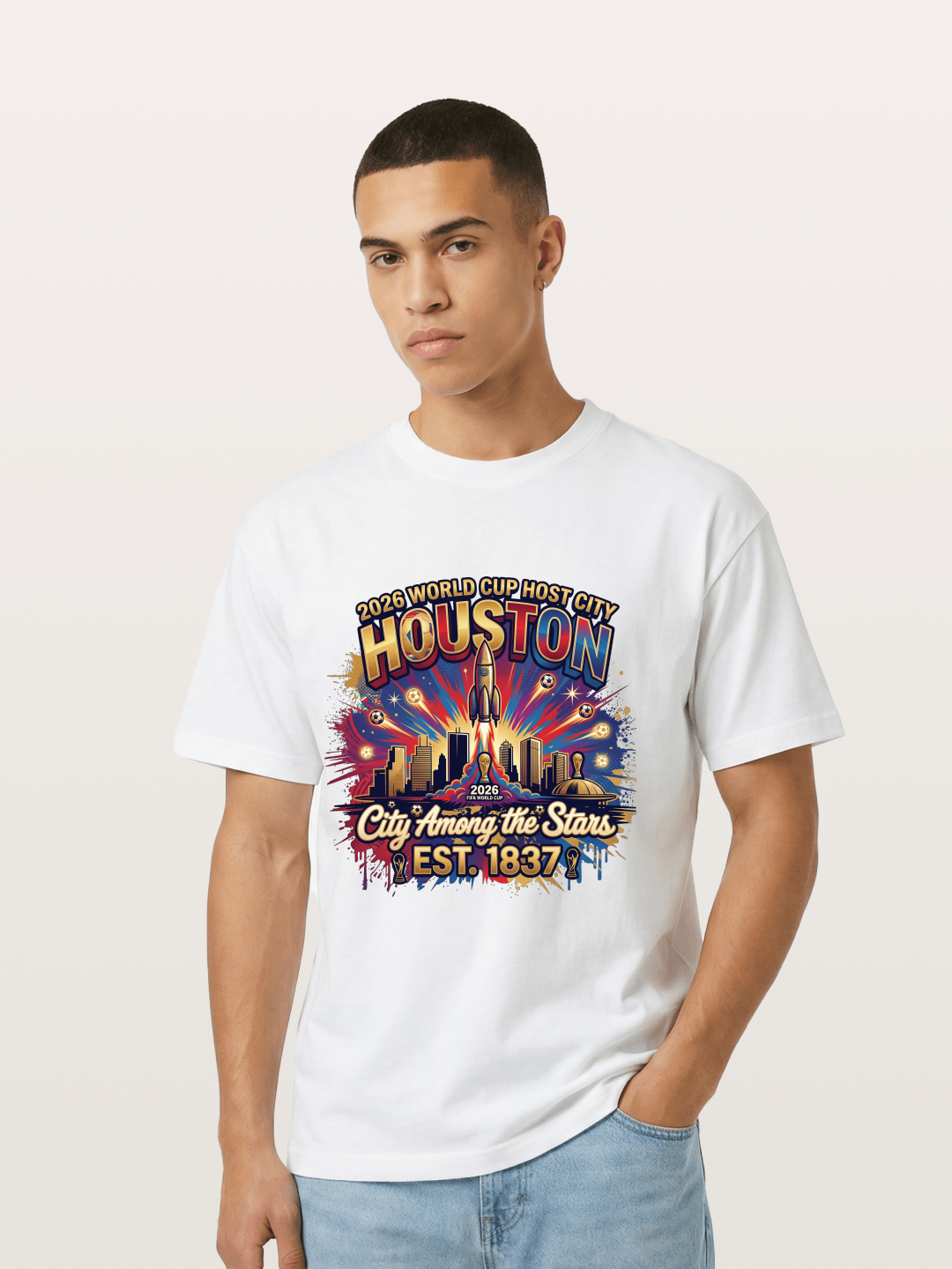 Houston 2026 Host City Art Gildan T-shirt