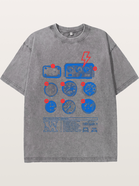 Speed Check Washed T-shirt