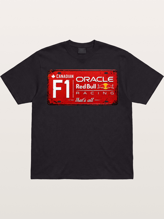 Red Bull F1 Vintage License Plate Gildan T-shirt