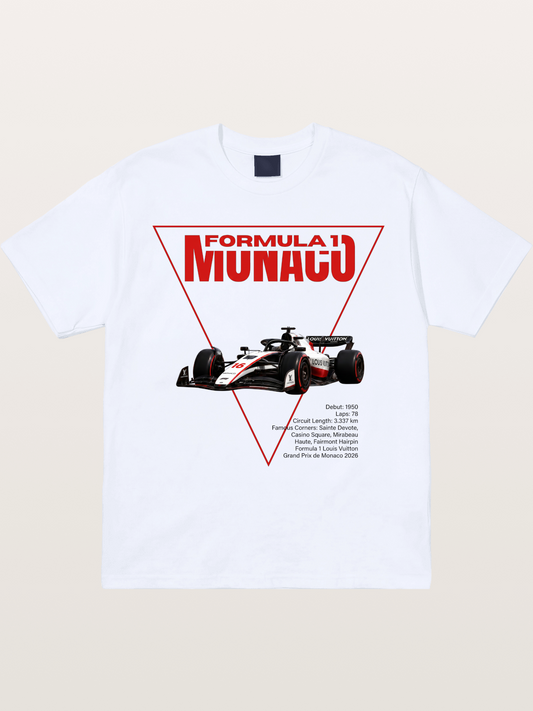 Red Triangle F1 Monaco Artwork Gildan T-shirt