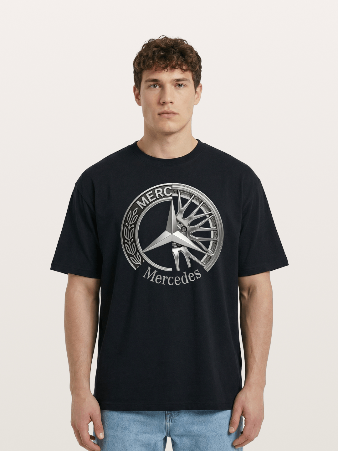 Mercedes Benz Wheel Emblem Art Cotton T-shirt