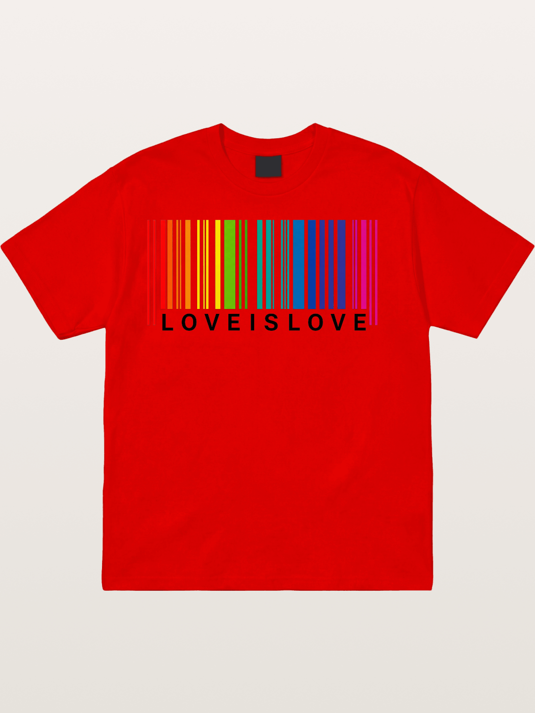 Love Is Love Barcode Style Art Cotton T-shirt