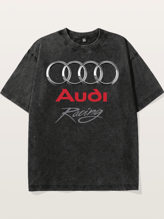 Audi Racing Four Rings Logo Washed T-shirt