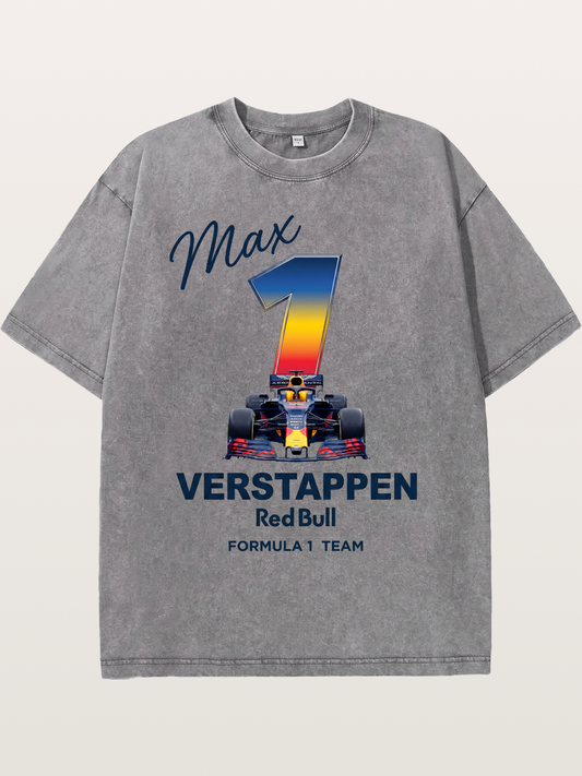 Max Verstappen Red Bull 1 Print Washed T-shirt