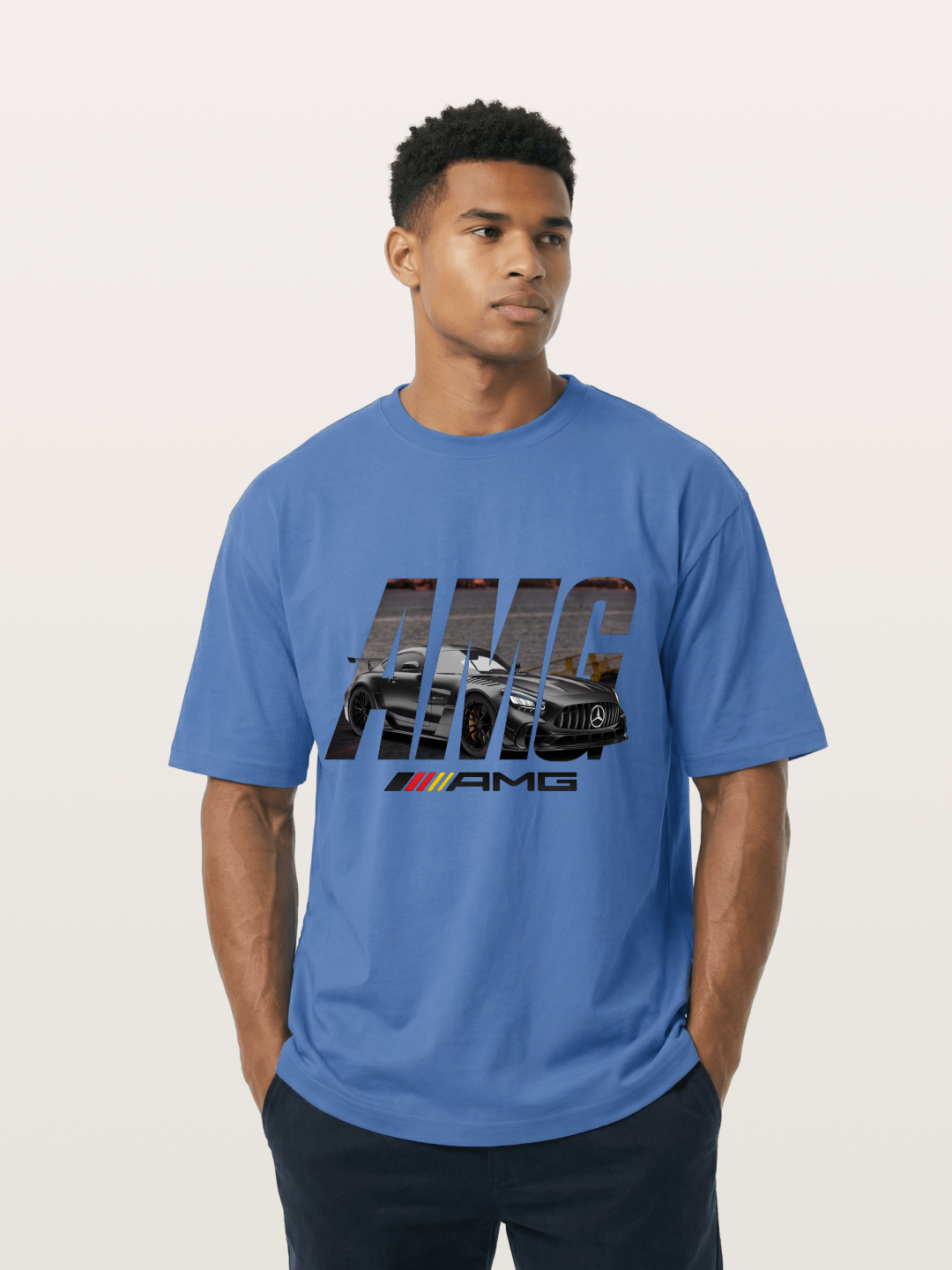 AMG Lettermark Car Print Gildan T-shirt