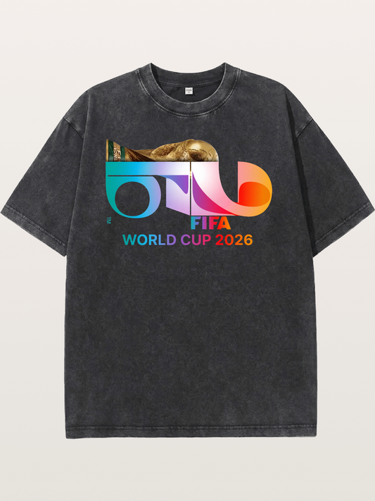 2026 FIFA World Cup Gradient Art Washed T-shirt