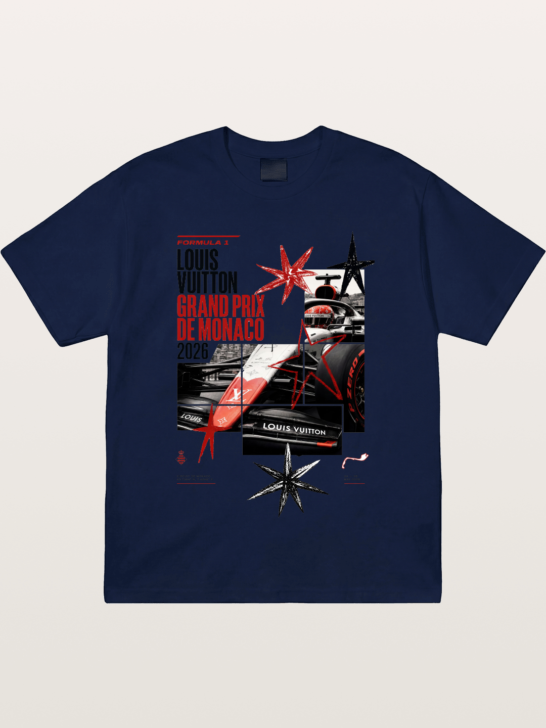 LV Monaco F1 Collage Art Gildan T-shirt