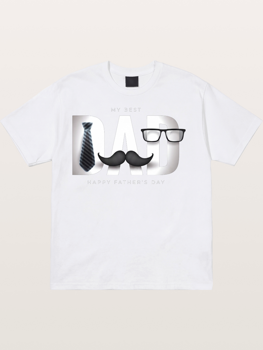 Gentleman Dad Tie Glasses Beard Cotton T-shirt