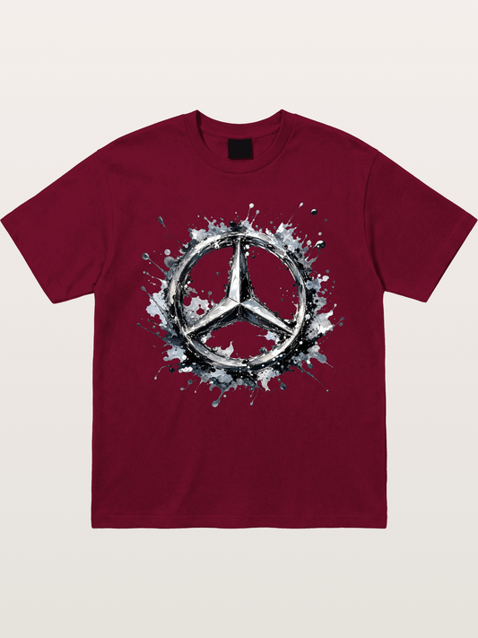 Mercedes Ink Wash Logo Art Gildan T-shirt