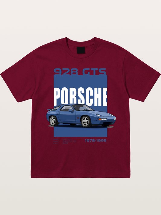 Porsche 928 GTS Blue Classic Gildan T-shirt