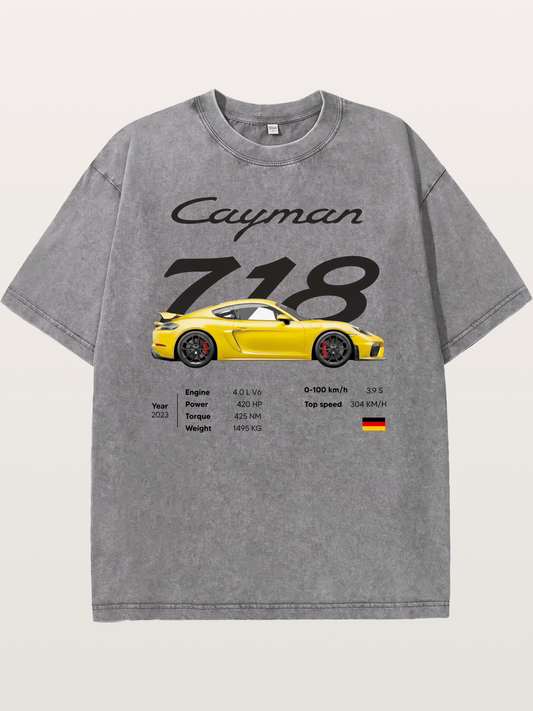 718 Porsche Vibe Washed T-shirt