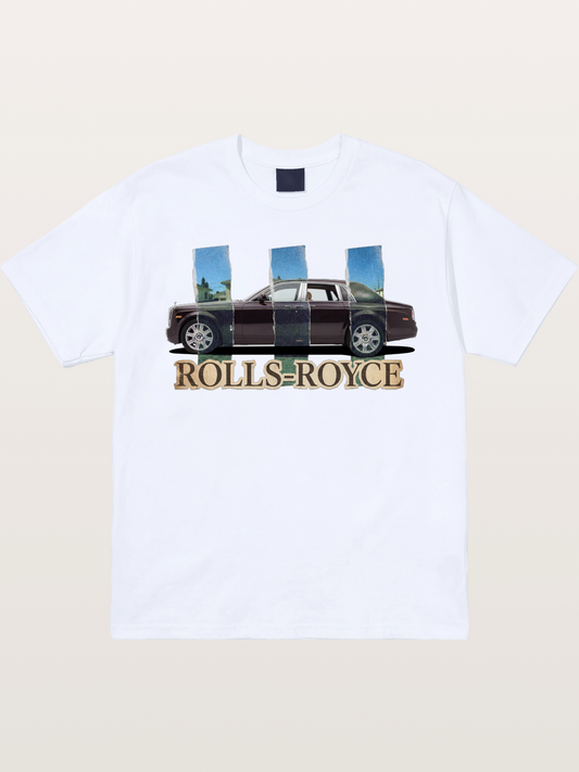Torn Paper Rolls Royce Collage Gildan T-shirt