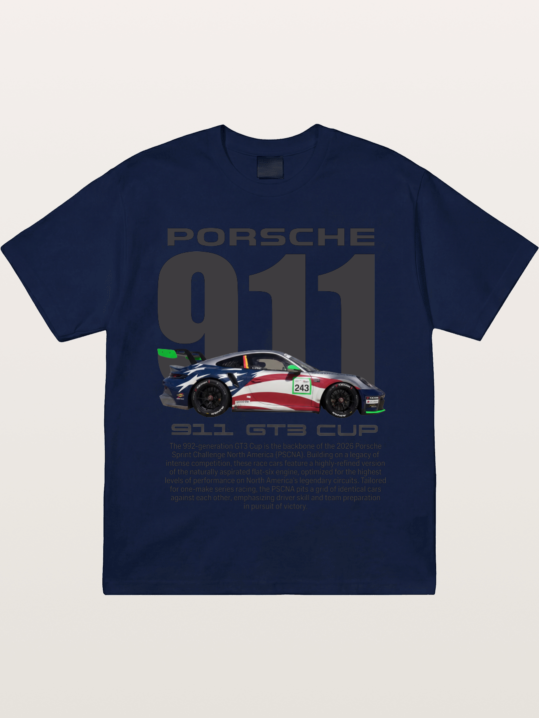 Porsche 911 GT3 Cup American Colors Gildan T-shirt
