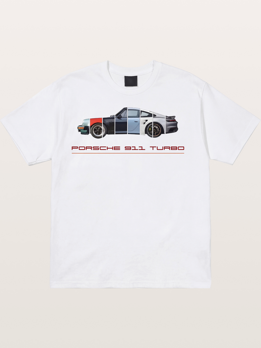 Porsche 911 Turbo Split Sections Cotton T-shirt