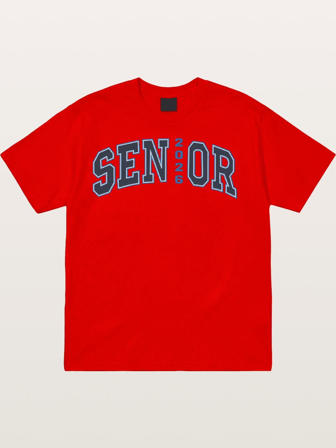Senior 2026 Varsity Style Text Cotton T-shirt