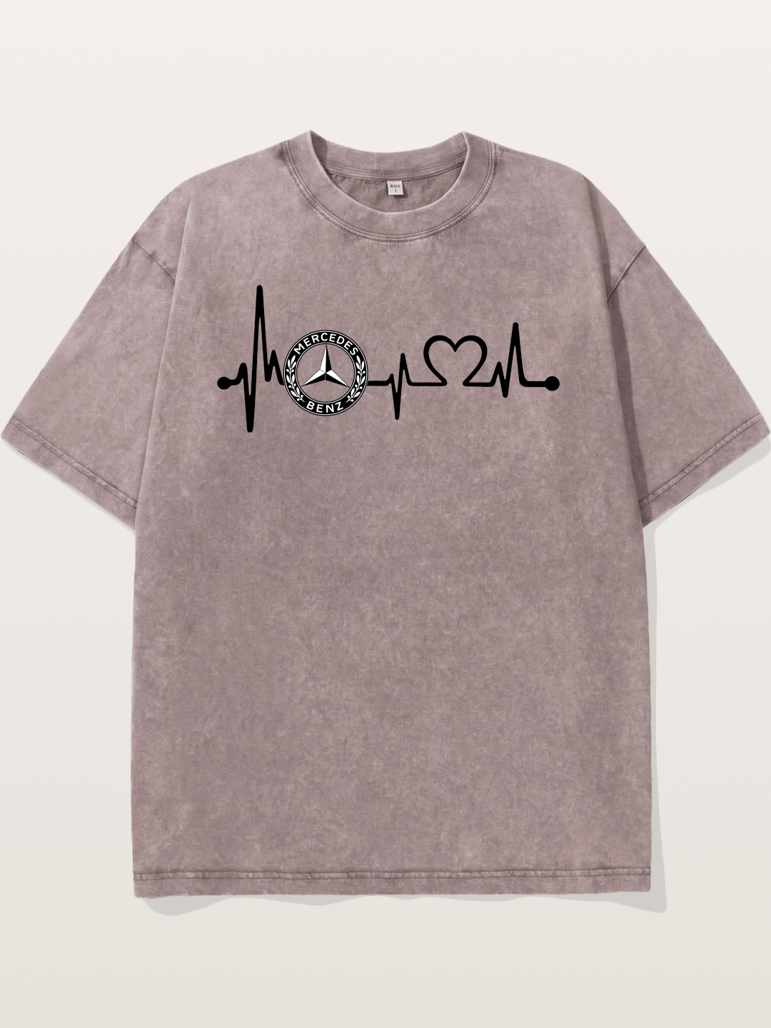 Mercedes Heartbeat Logo Art Washed T-shirt