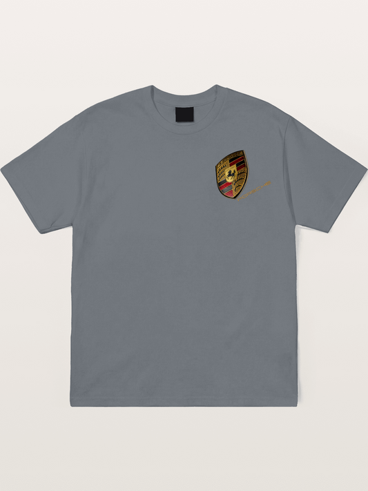 Porsche Classic Emblem Art Cotton T-shirt