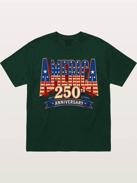 America 250th 3D Lettering Gildan T-shirt