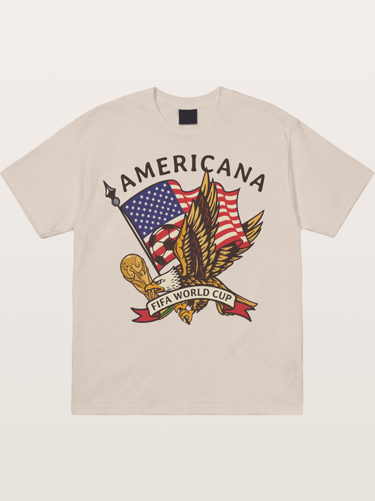 USA Eagle World Cup Graphic Cotton T-shirt