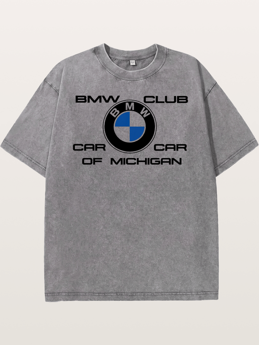 BMW Car Club Michigan Logo Washed T-shirt