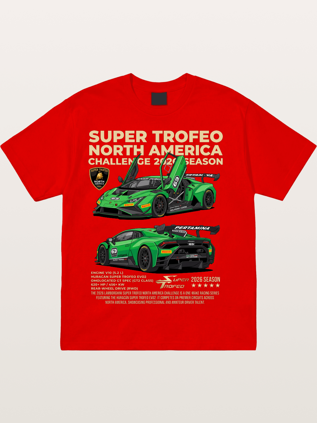 Lamborghini Huracan Super Trofeo Views Cotton T-shirt