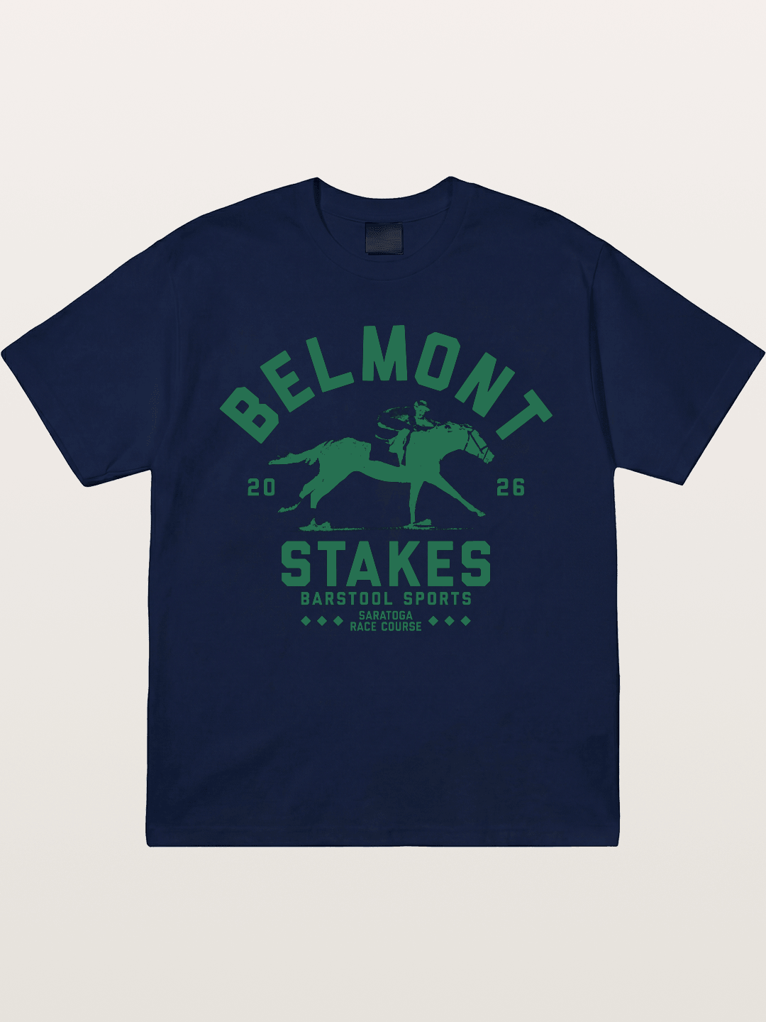 Belmont Stakes Horse Rider Silhouette Gildan T-shirt