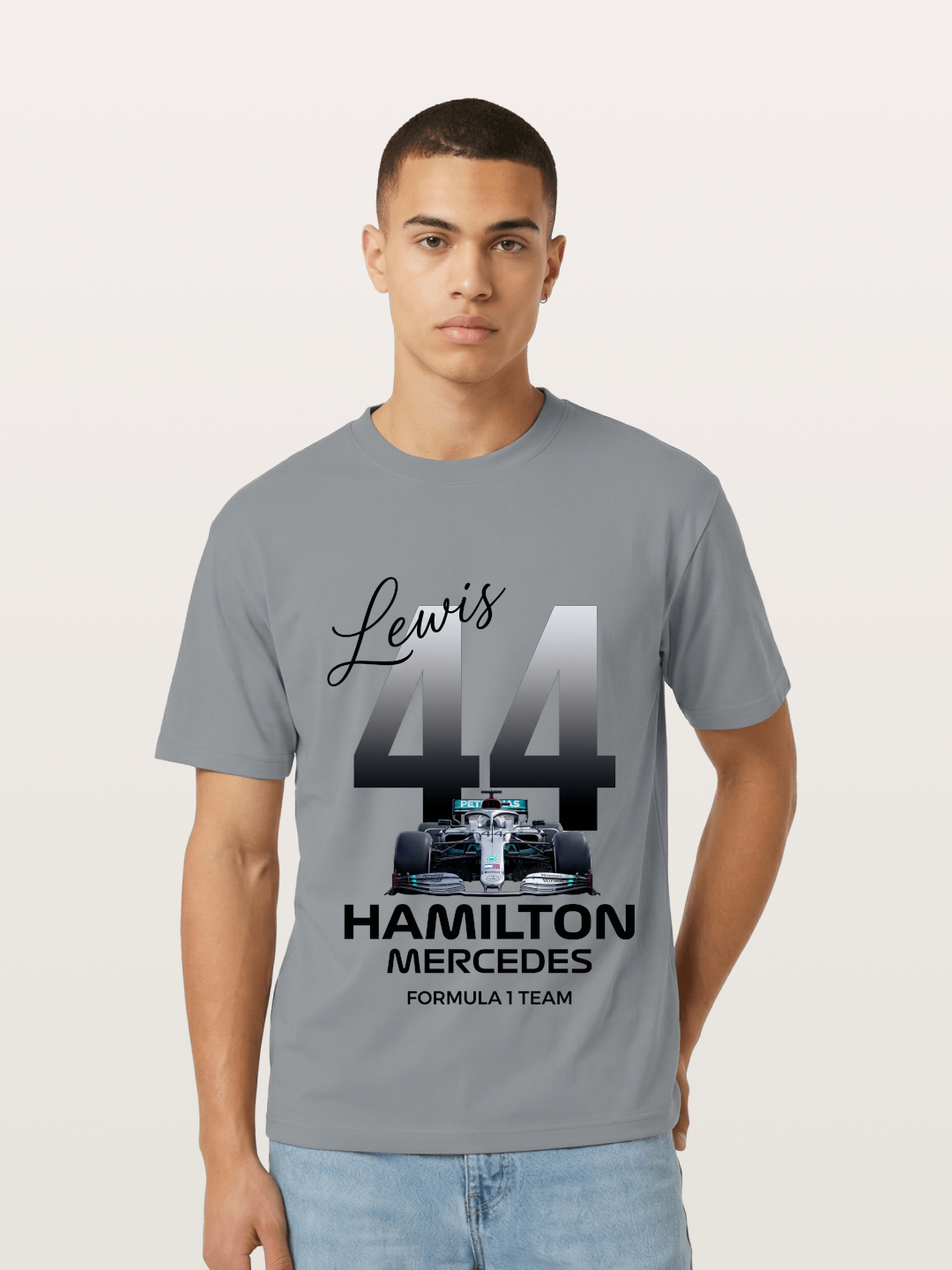 Lewis Hamilton Mercedes 44 Design Gildan T-shirt