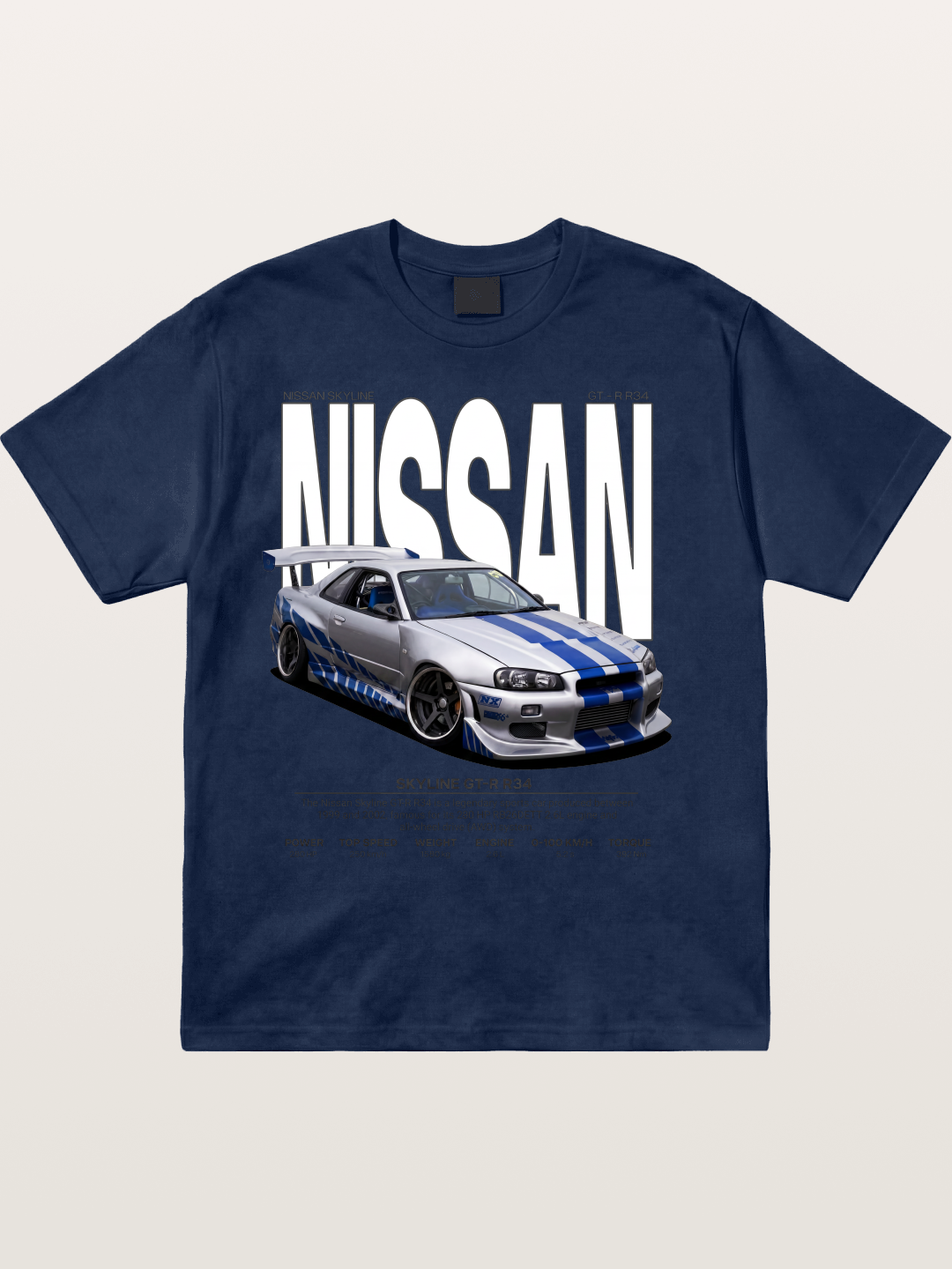 Nissan Skyline GT-R R34 Poster Cotton T-shirt