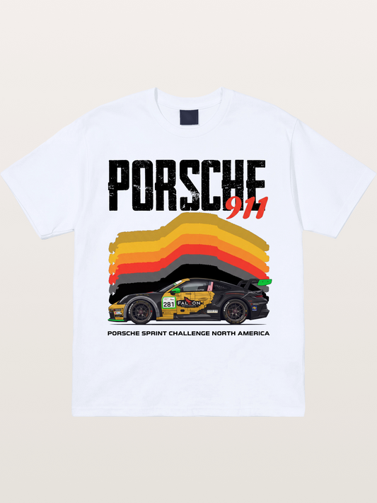 Porsche 911 Sprint Challenge Gradient Gildan T-shirt