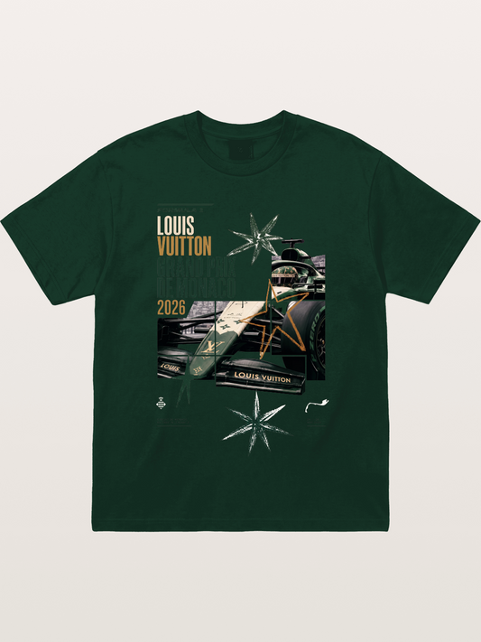 Green LV F1 Race Car Print Gildan T-shirt
