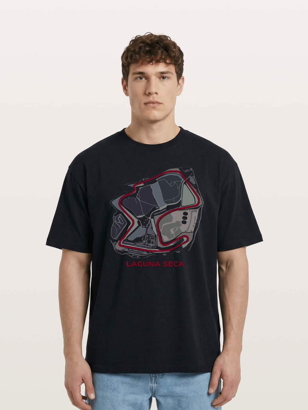 Laguna Seca Corkscrew Track Cotton T-shirt