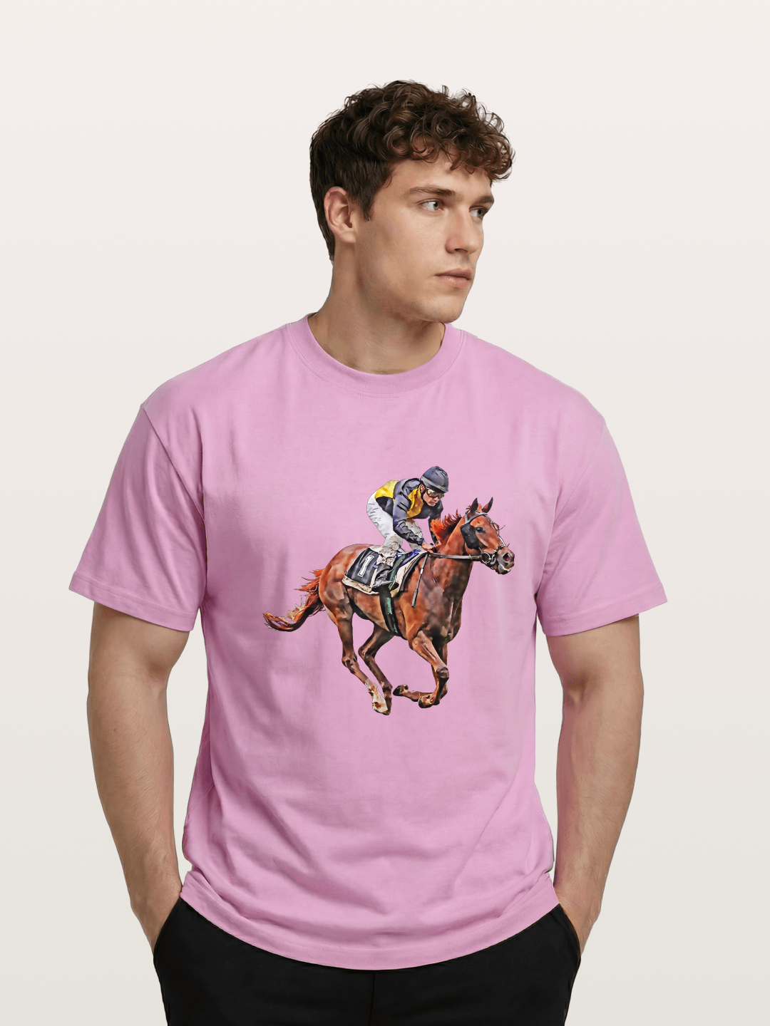 Jockey on Brown Horse Preakness 2026 Gildan T-shirt