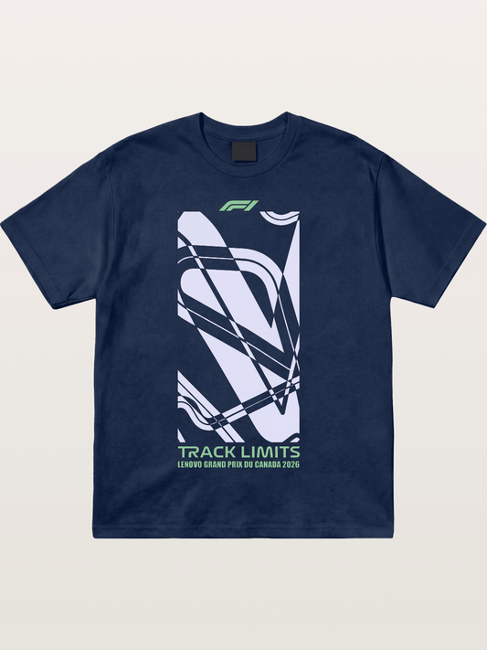 F1 Canada Track Line Art Cotton T-shirt