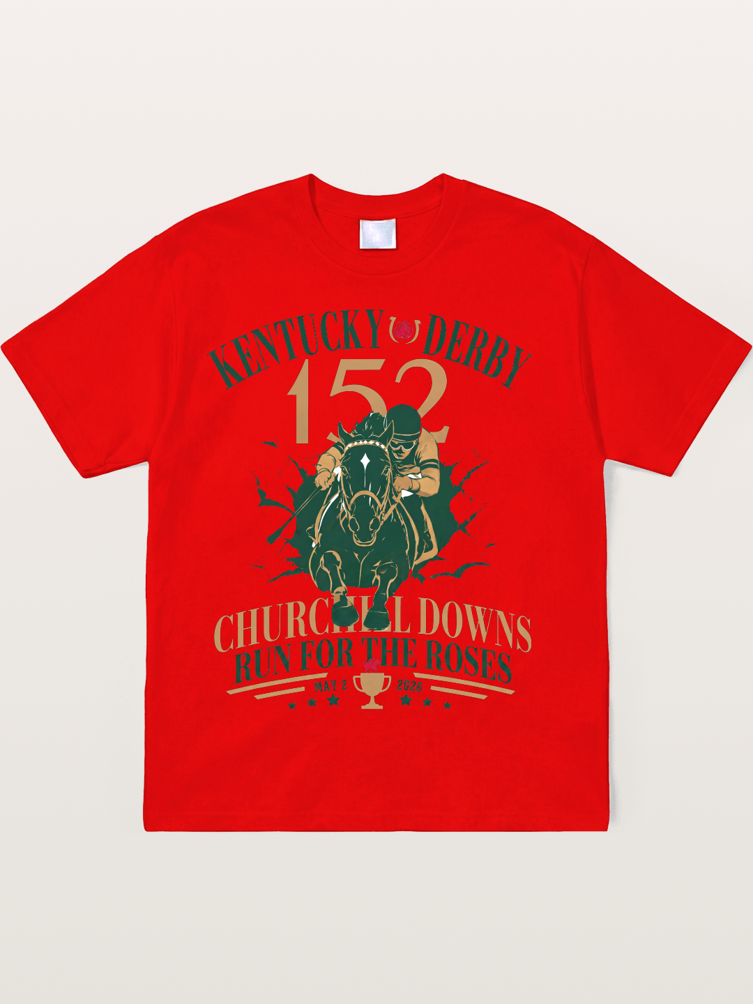 152nd Kentucky Derby Vintage Print Soft-Stay T-shirt