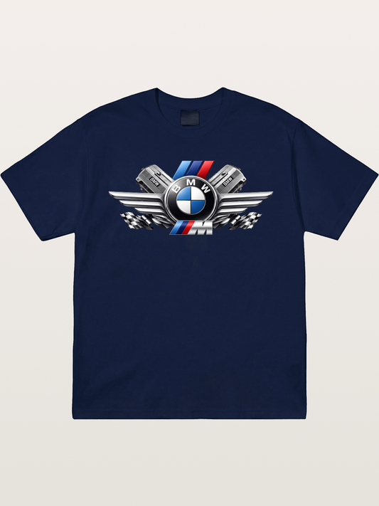 BMW Engine & Logo Wing Design Gildan T-shirt