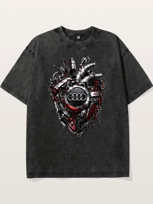 Audi Mechanical Heart Poster Washed T-shirt