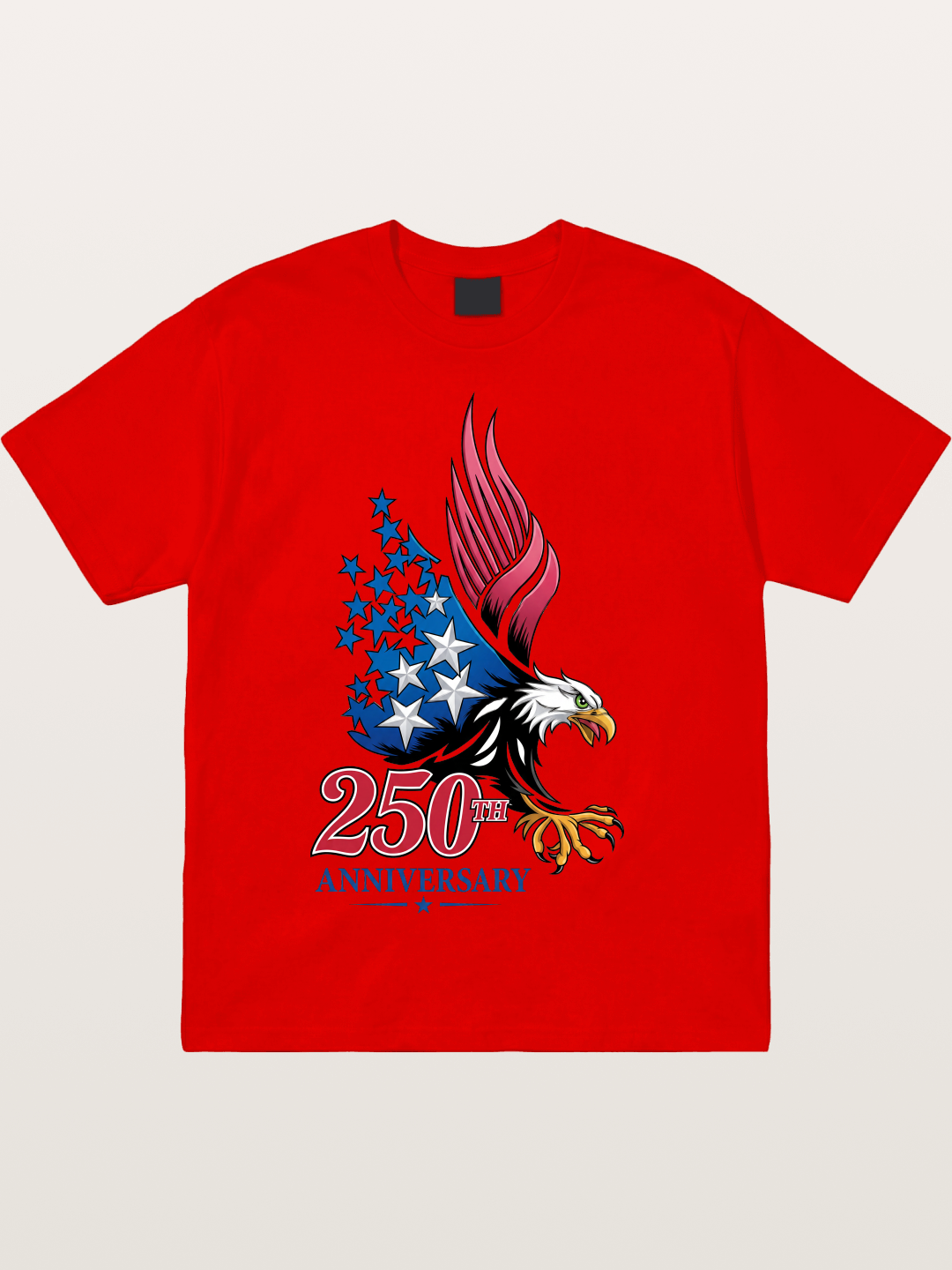 250th Anniversary Eagle Print Cotton T-shirt