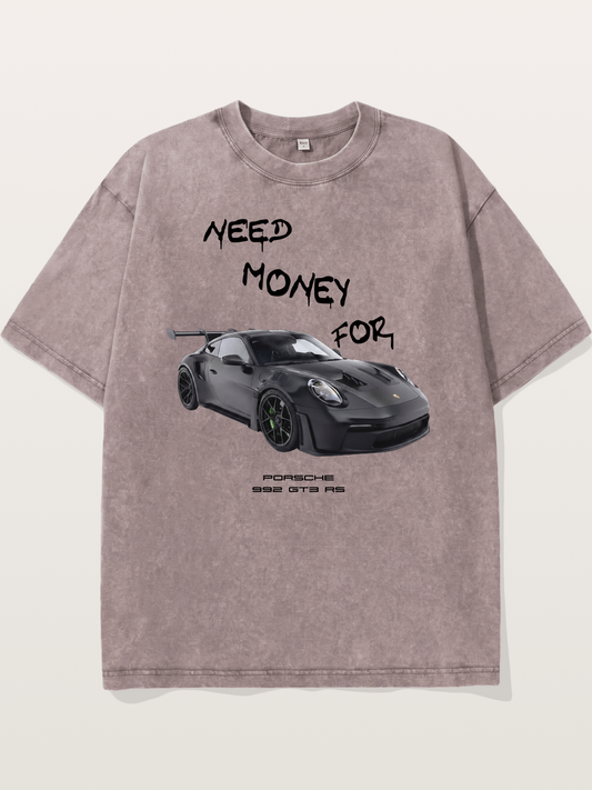 Porsche 992 GT3 RS Need Money Washed T-shirt