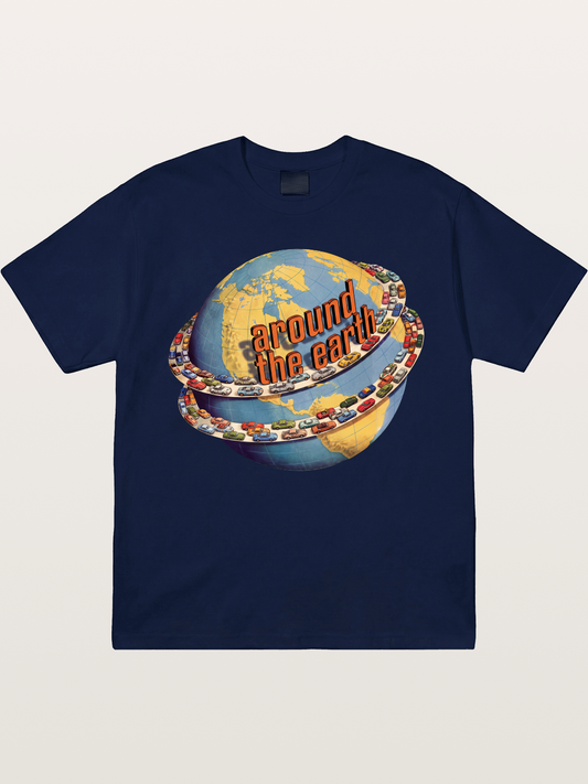 Global Cars Earth Illustration Gildan T-shirt