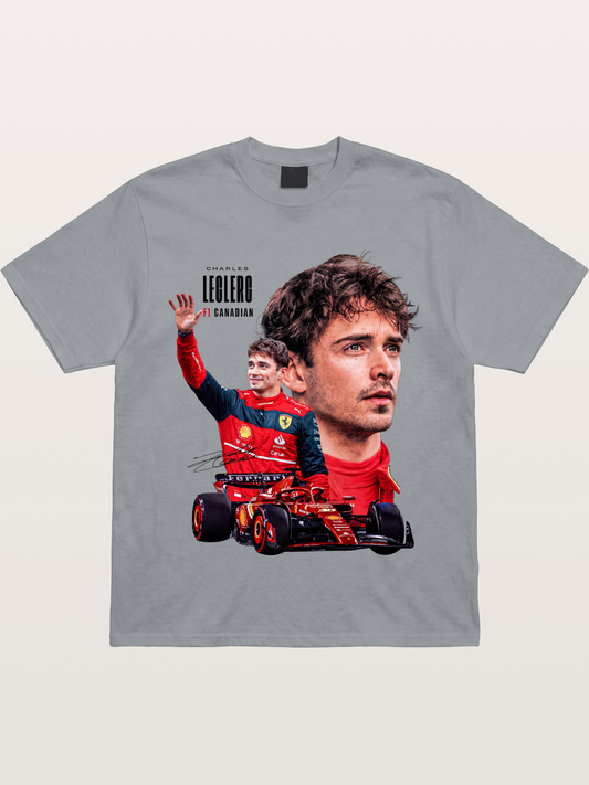 Leclerc Ferrari F1 Collage Art Gildan T-shirt
