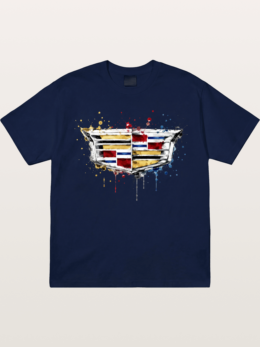 Cadillac Watercolor Logo Print Gildan T-shirt
